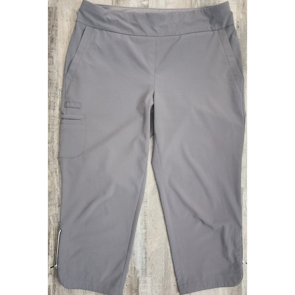 Chico's Zenergy Golf Pants Women's Size 0.5 Gray Crop Marnie Stretch Capri 4